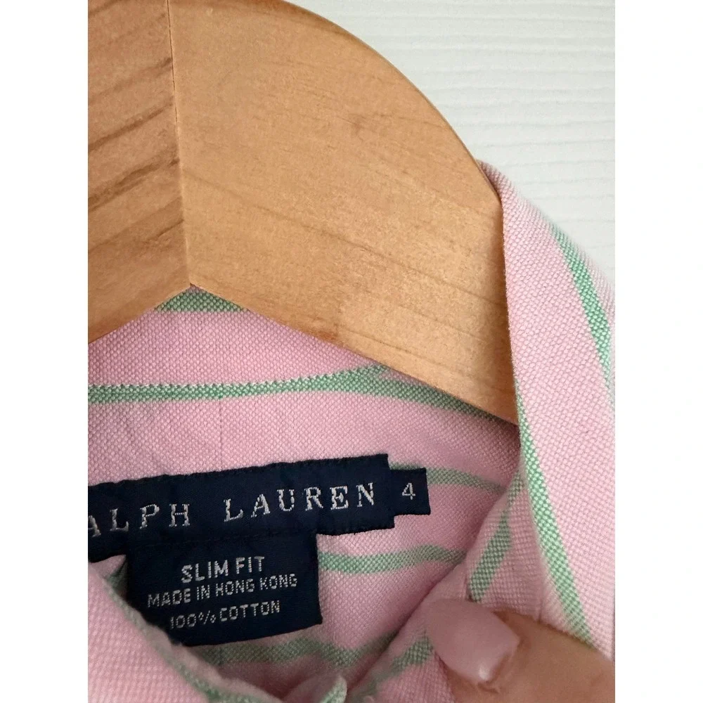 Ralph Lauren Kids Button Down Collared Striped Shrit Preppy